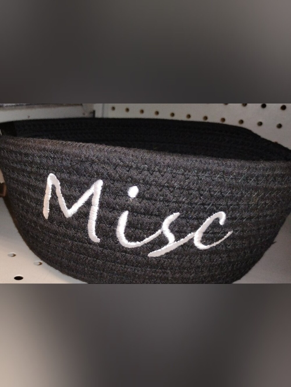 Black 'Misc' Rope Storage Basket